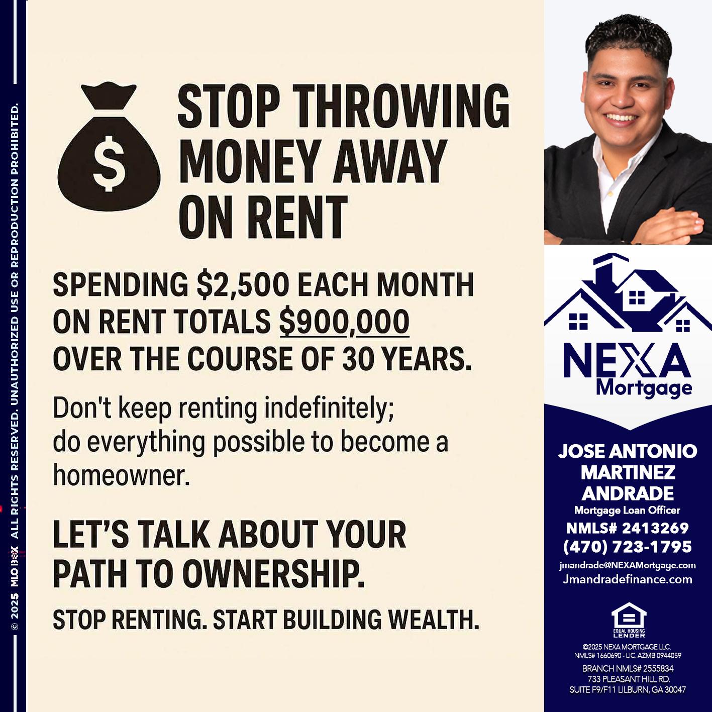 STOP THROWING - Jose Antonio Martinez-Andrade -Mortgage Loan Officer