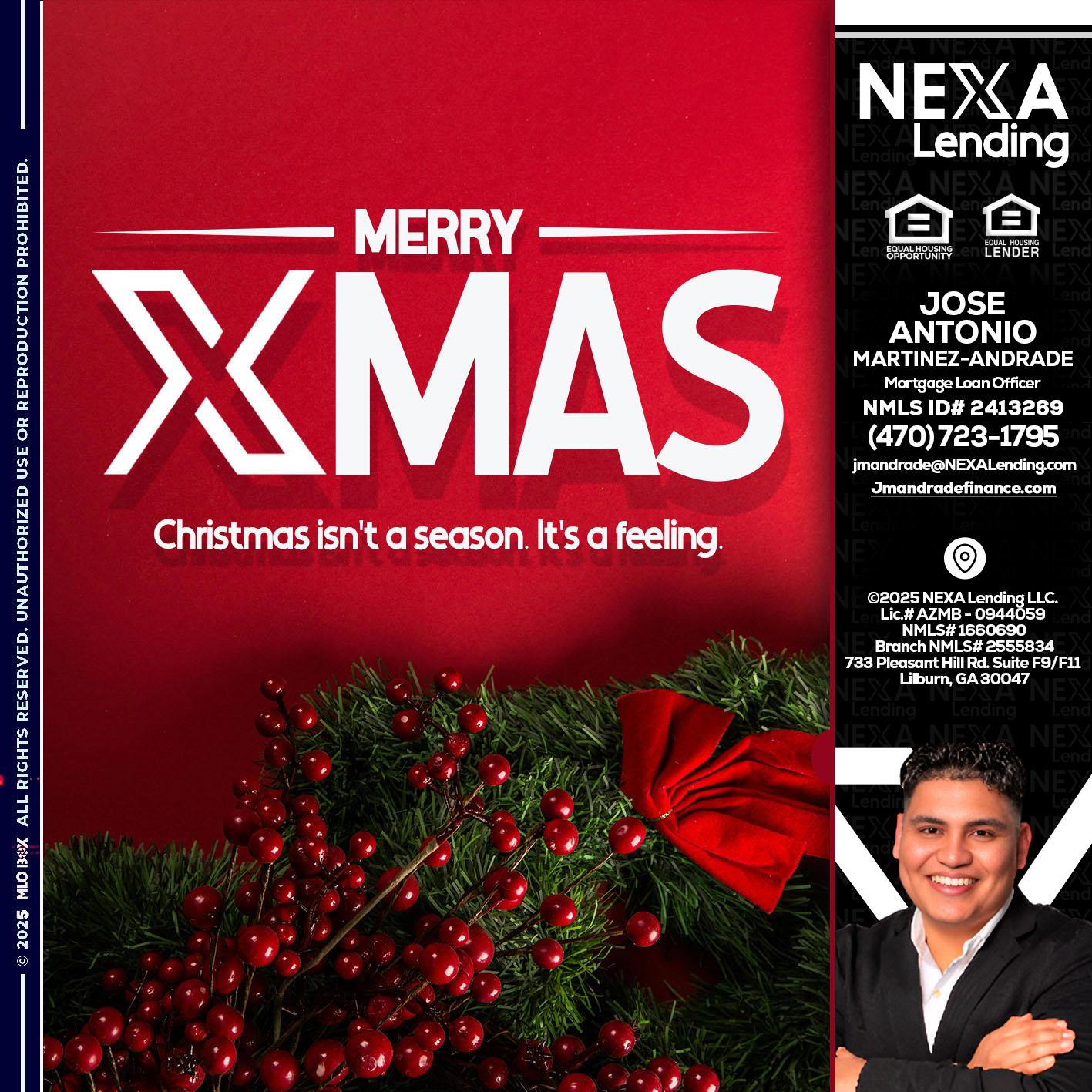 merry xmas - Jose Antonio Martinez-Andrade -Mortgage Loan Officer