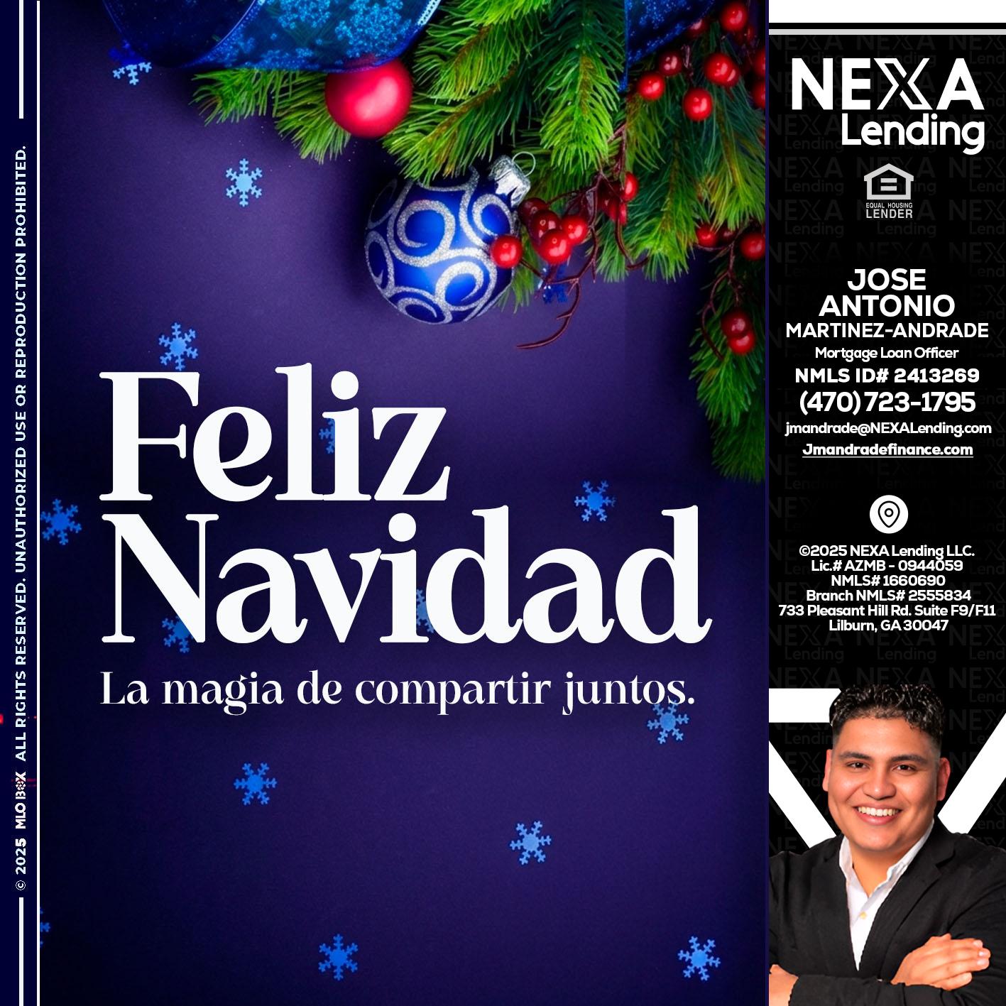 feliz navidad - Jose Antonio Martinez-Andrade -Mortgage Loan Officer