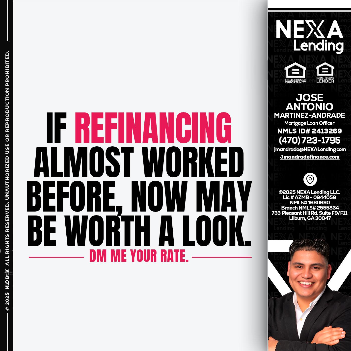 if refinancing - Jose Antonio Martinez-Andrade -Mortgage Loan Officer
