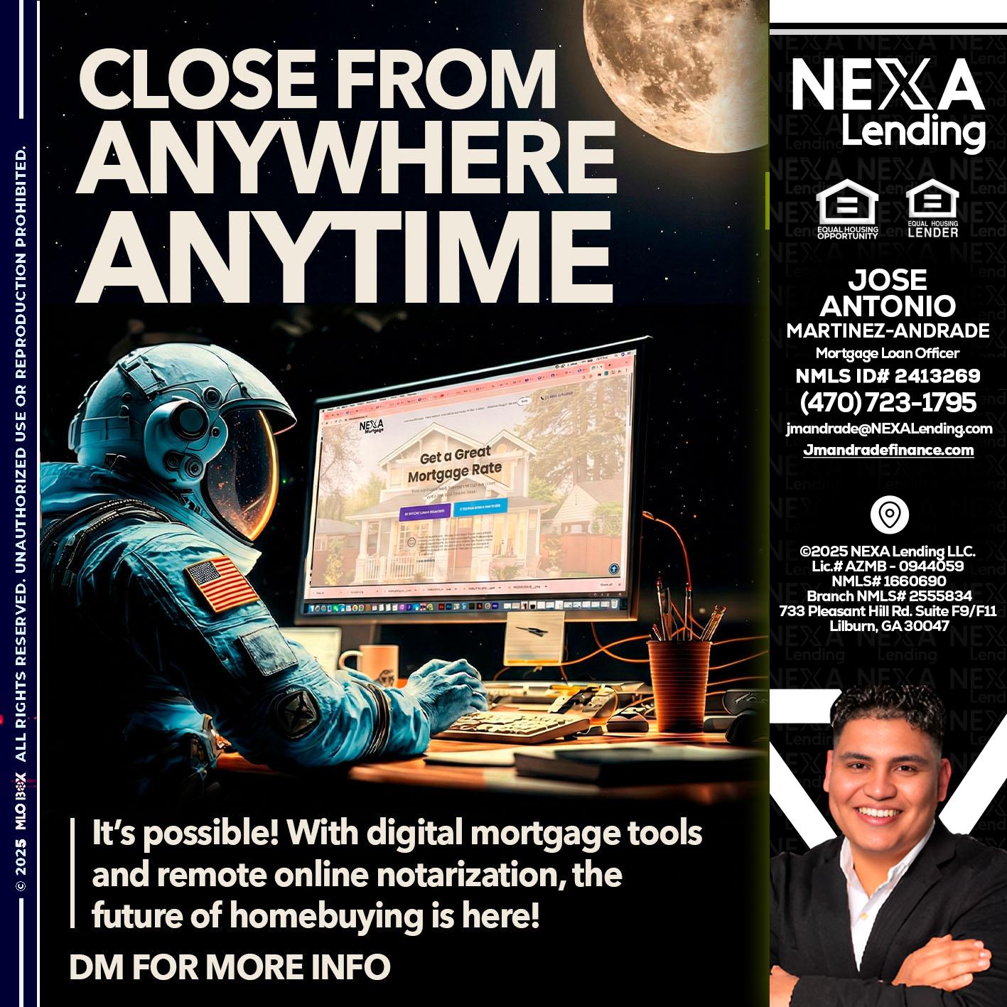 close from - Jose Antonio Martinez-Andrade -Mortgage Loan Officer