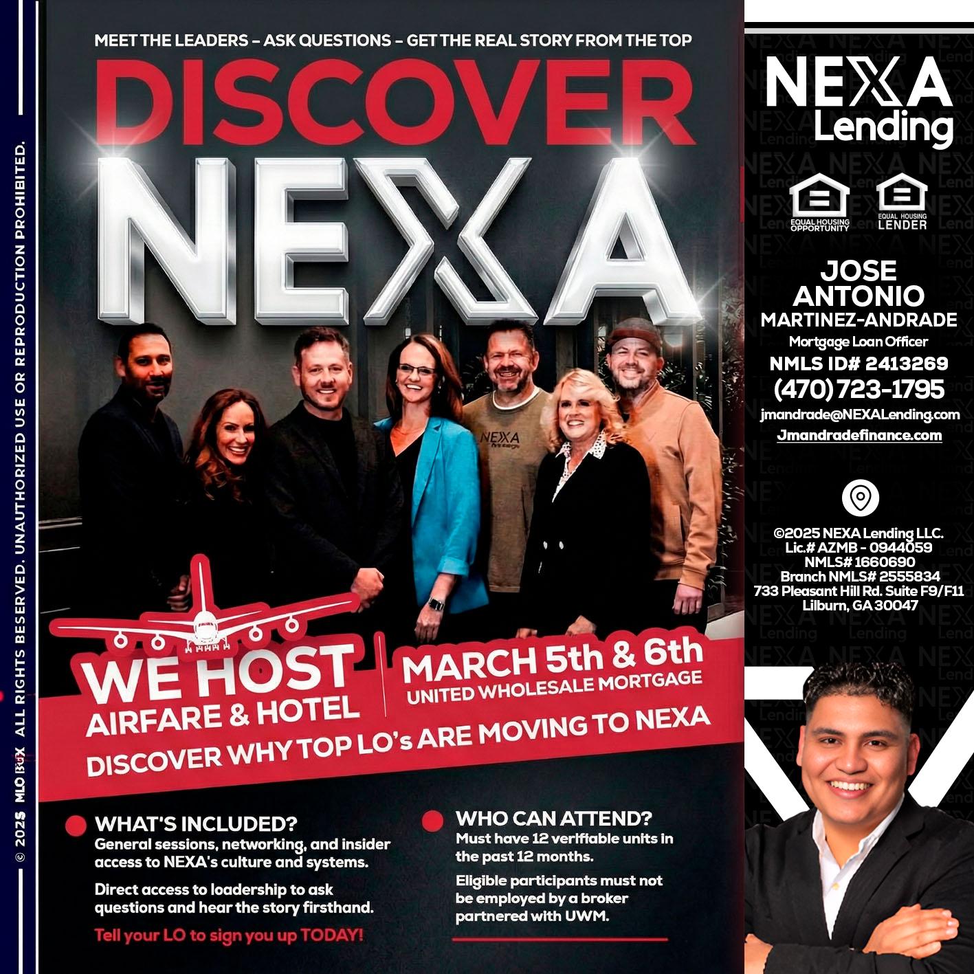 DISCOVER NEXA - Jose Antonio Martinez-Andrade -Mortgage Loan Officer