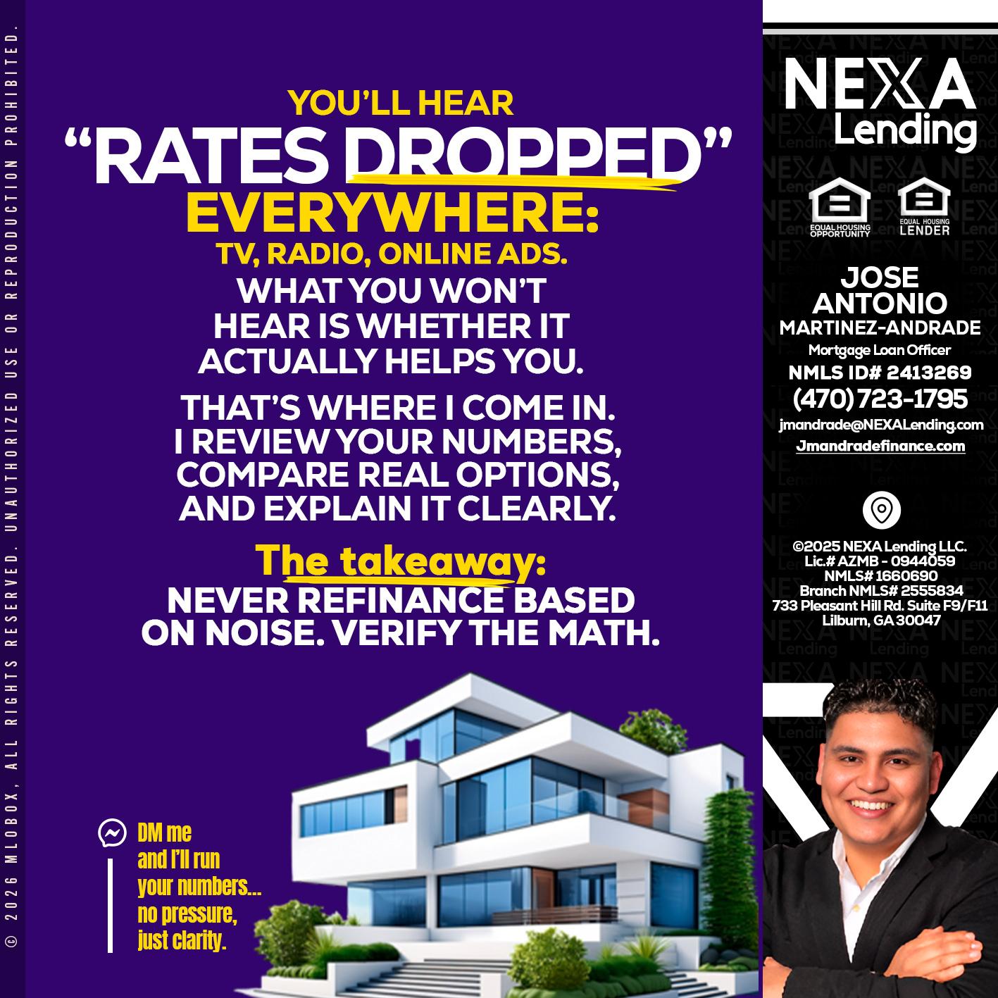 RATES DOPPED - Jose Antonio Martinez-Andrade -Mortgage Loan Officer