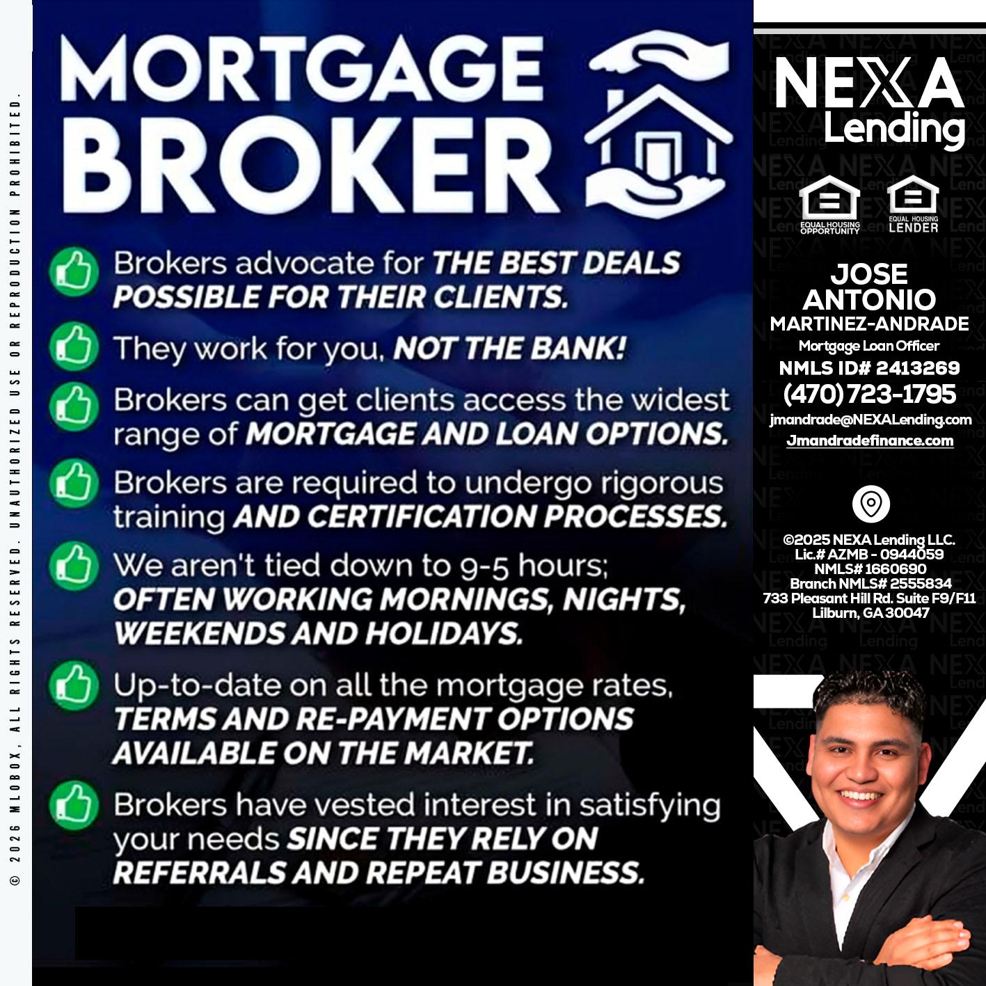 MORTGAGE BROKER - Jose Antonio Martinez-Andrade -Mortgage Loan Officer