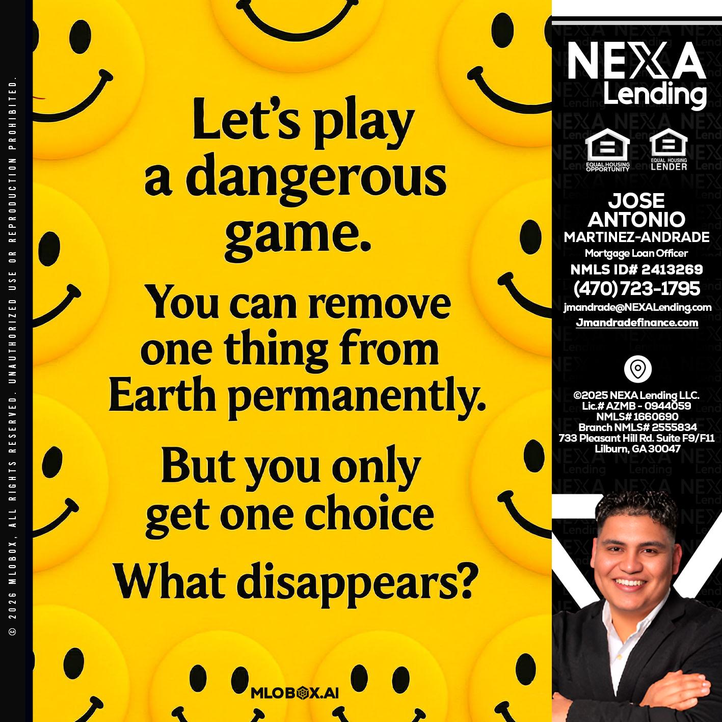 LETS PLAY - Jose Antonio Martinez-Andrade -Mortgage Loan Officer