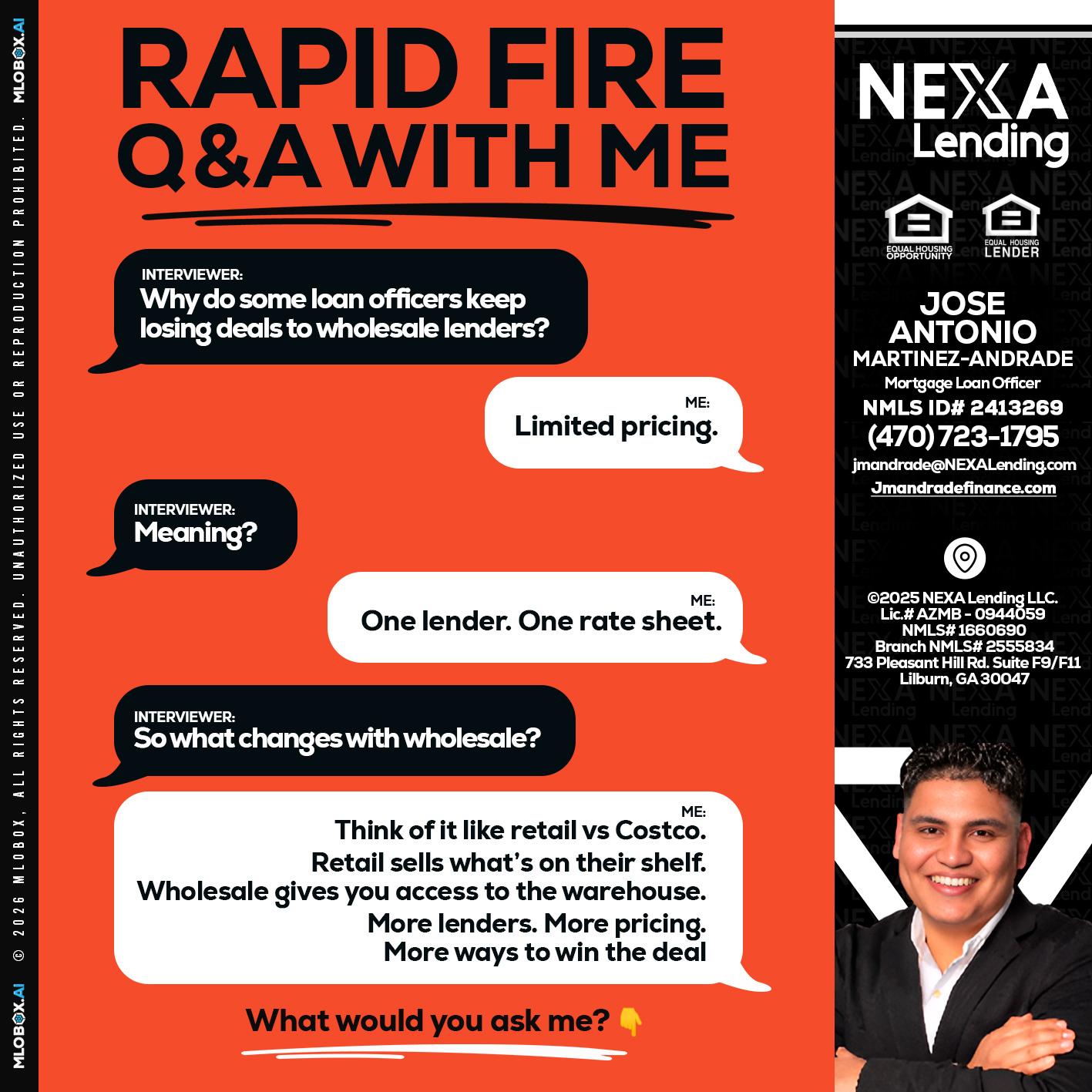 Q&A - Jose Antonio Martinez-Andrade -Mortgage Loan Officer