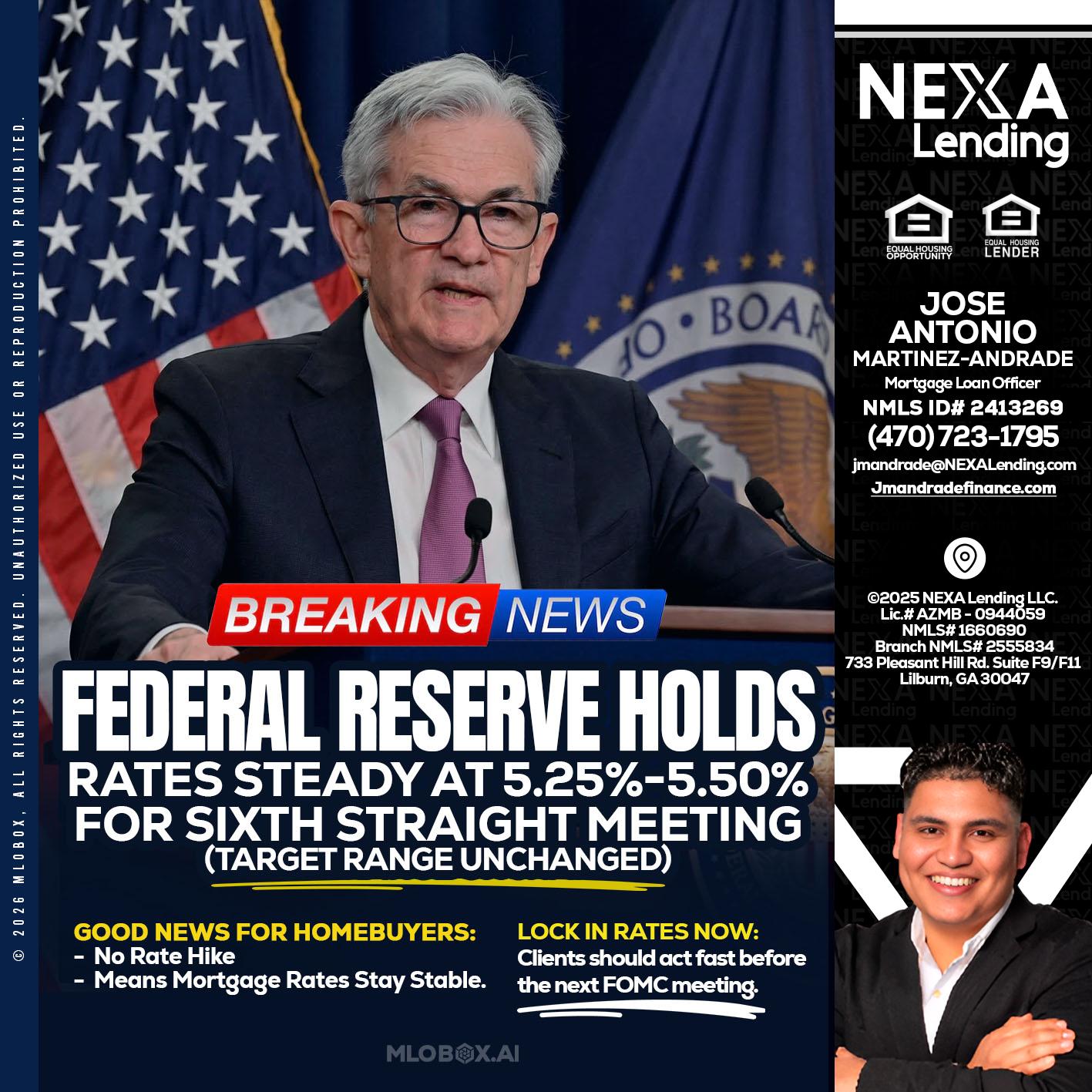 federal reserve - Jose Antonio Martinez-Andrade -Mortgage Loan Officer