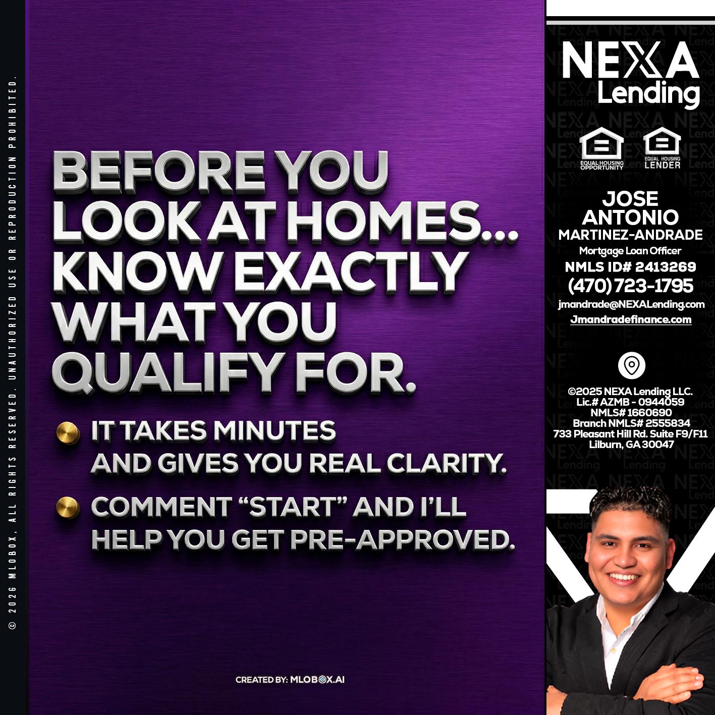 BEFORE YOU - Jose Antonio Martinez-Andrade -Mortgage Loan Officer