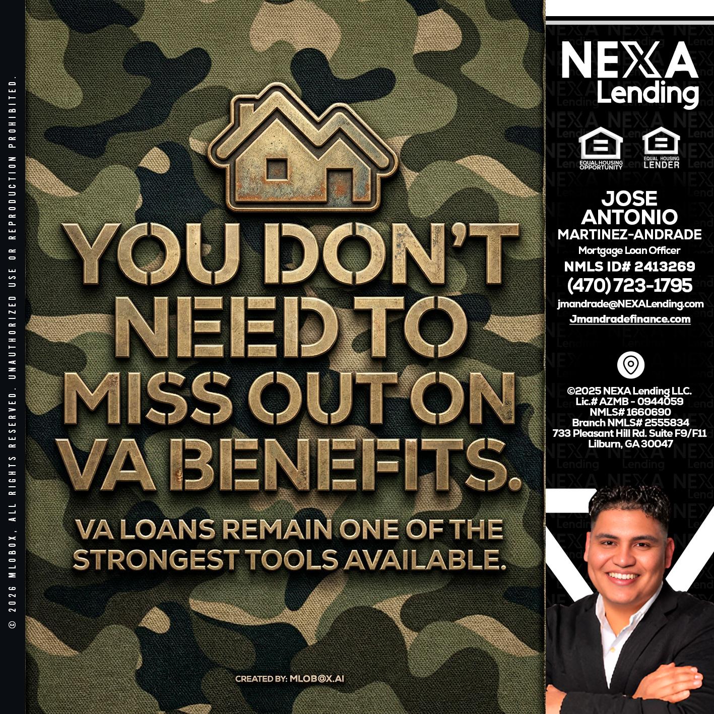 you don't need - Jose Antonio Martinez-Andrade -Mortgage Loan Officer