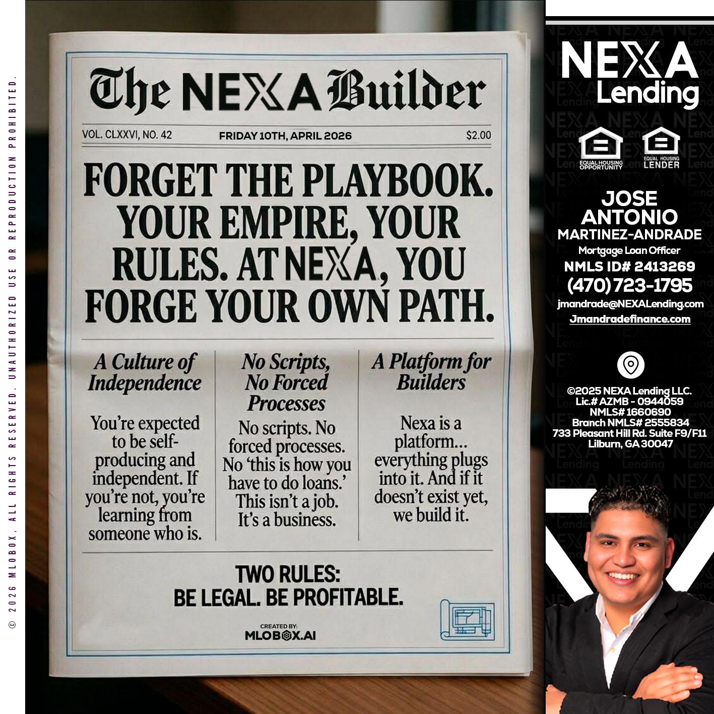 THE NEXA BUILDER - Jose Antonio Martinez-Andrade -Mortgage Loan Officer
