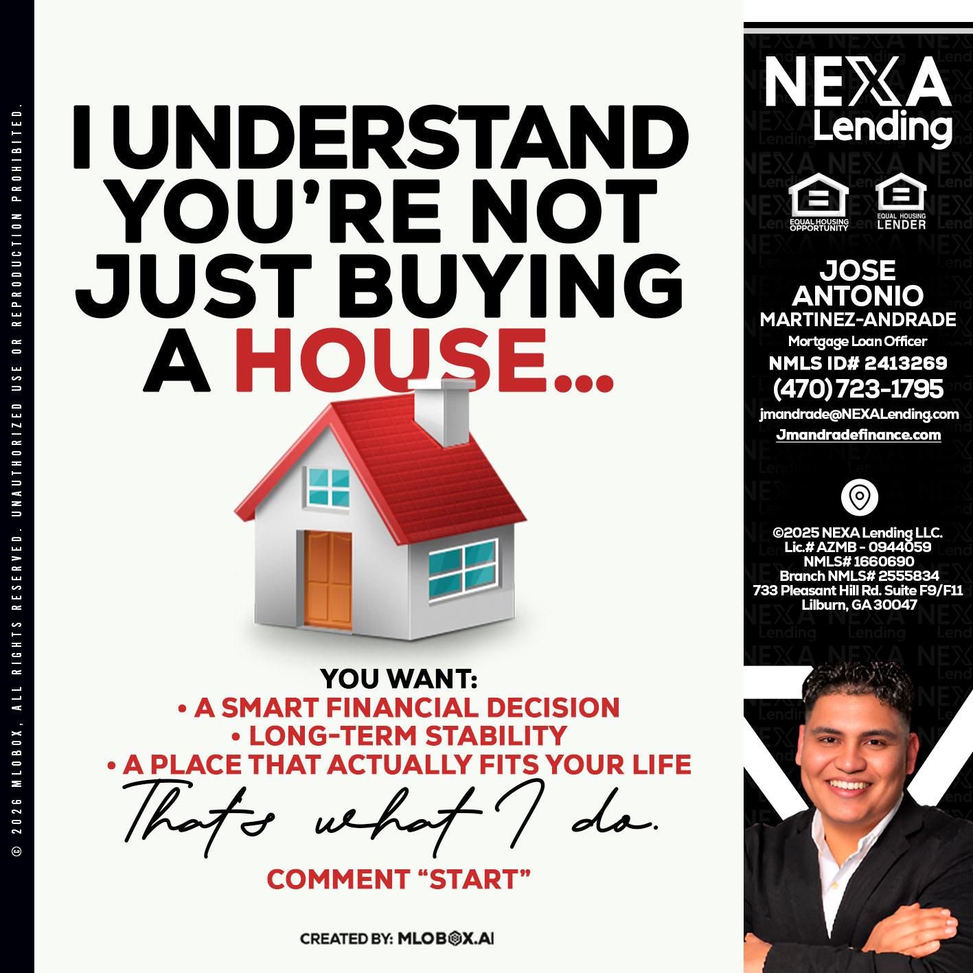 I UNDERSTAND - Jose Antonio Martinez-Andrade -Mortgage Loan Officer