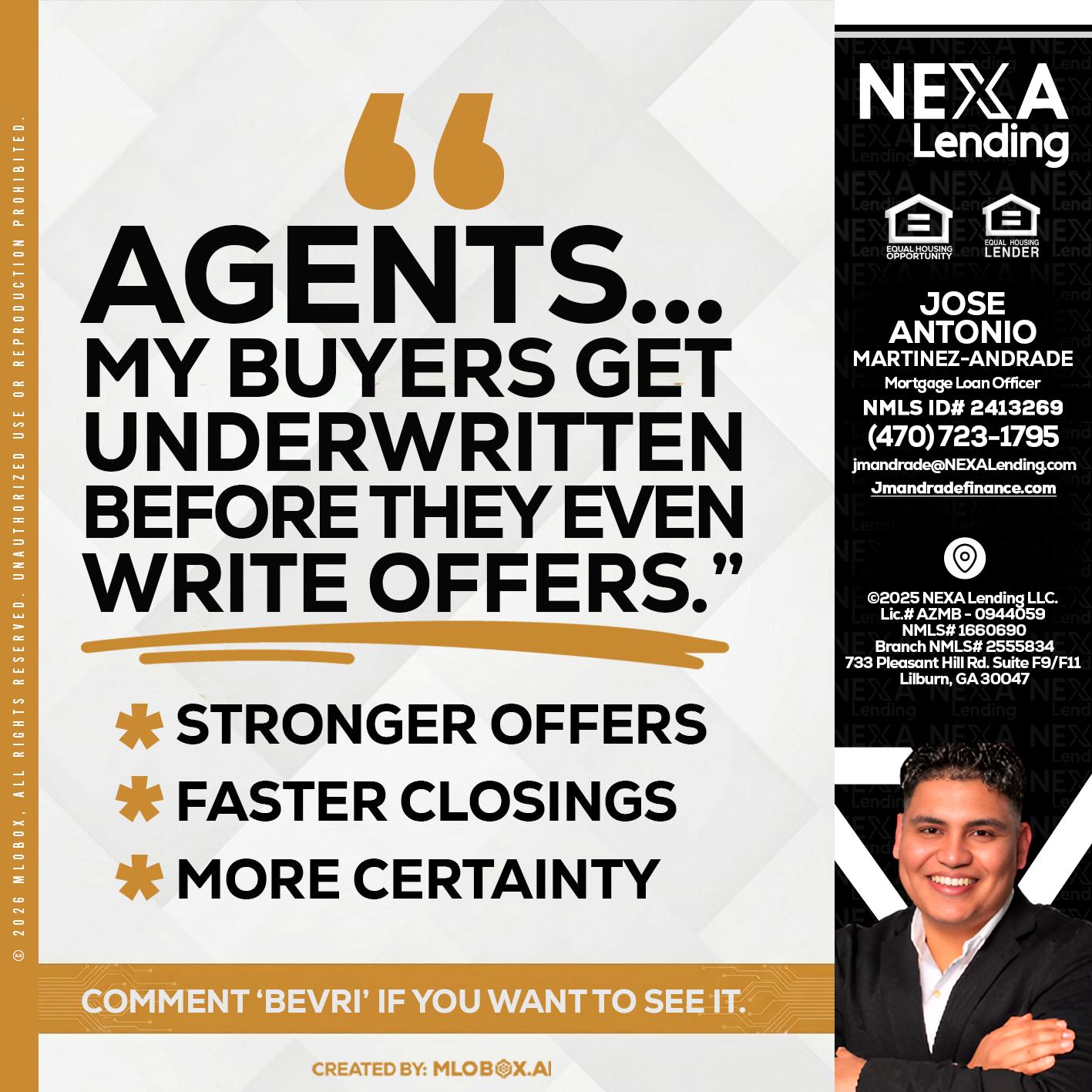agents - Jose Antonio Martinez-Andrade -Mortgage Loan Officer