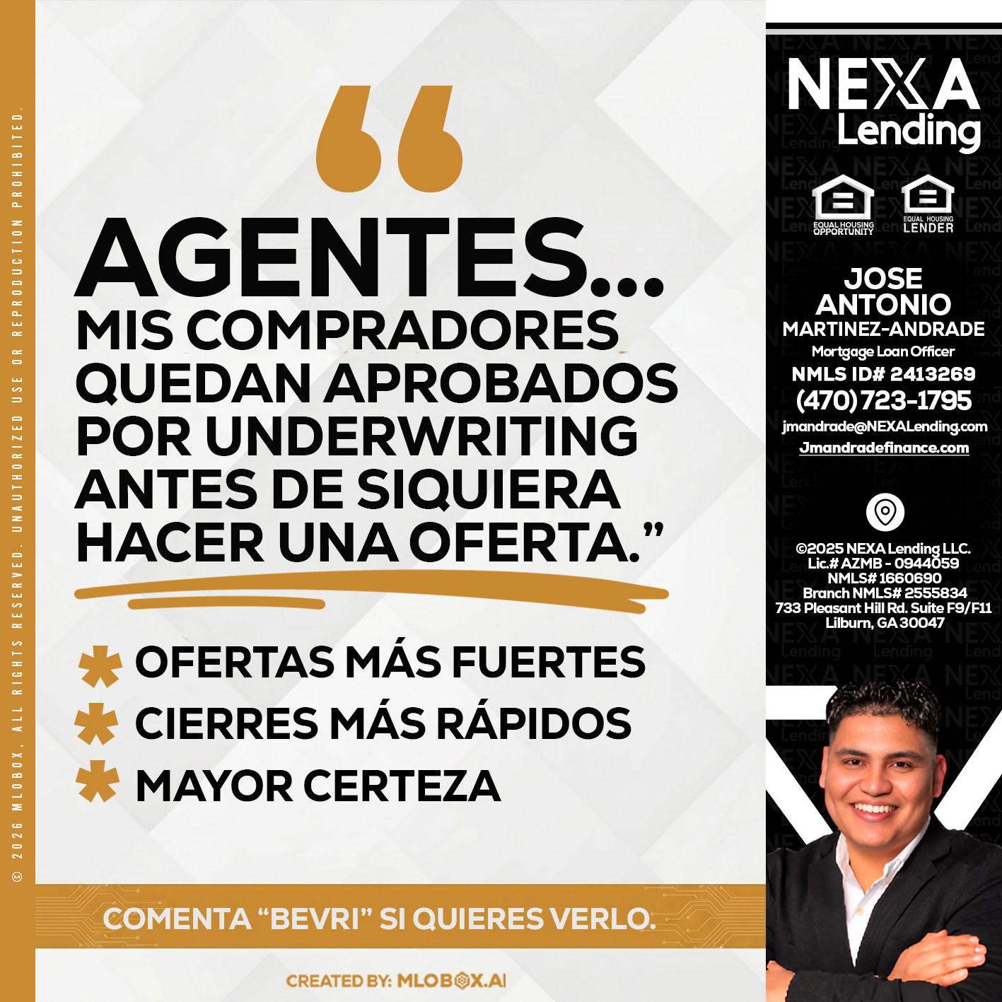 AGENTES - Jose Antonio Martinez-Andrade -Mortgage Loan Officer