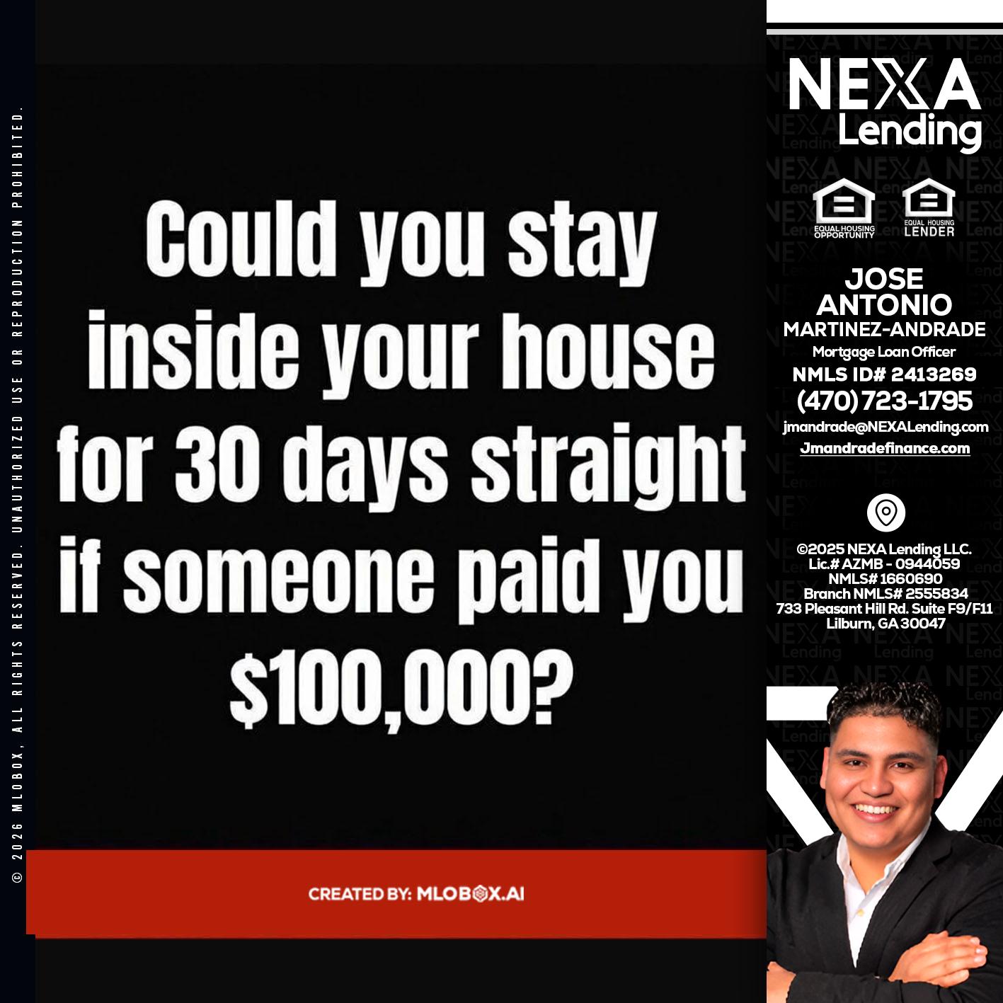 COULD YOU STAY - Jose Antonio Martinez-Andrade -Mortgage Loan Officer