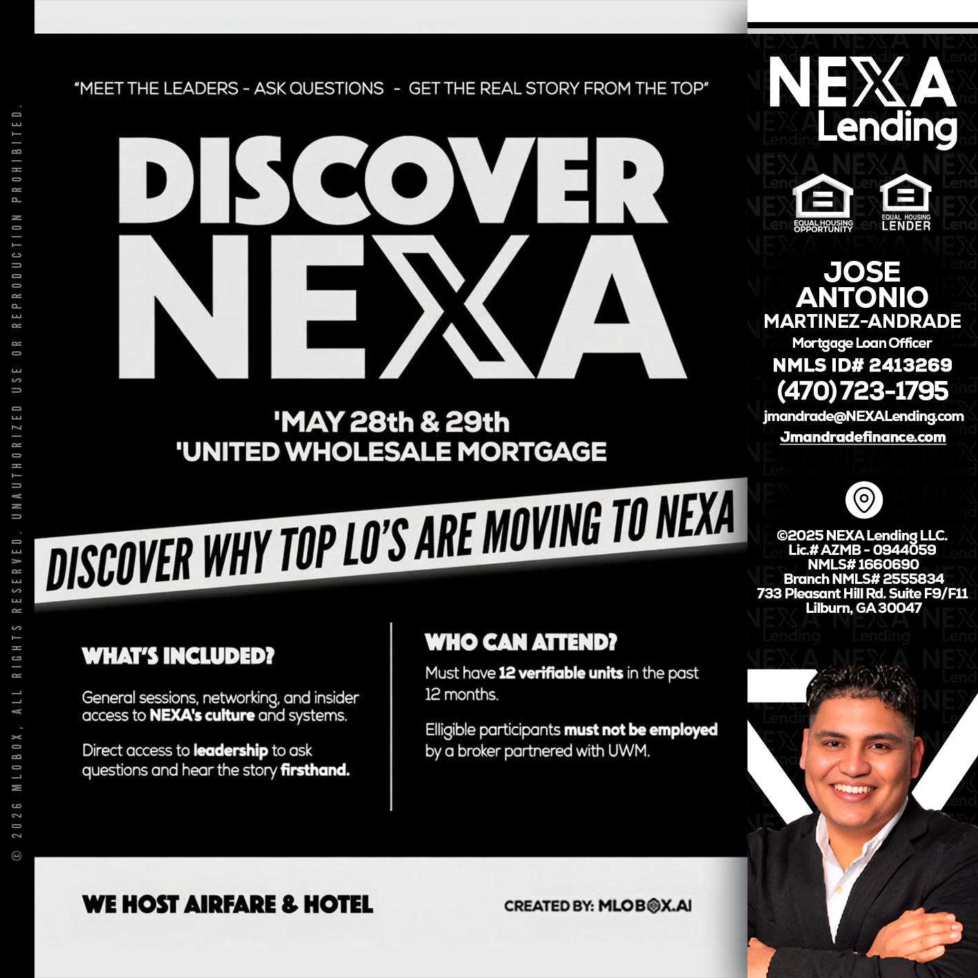 DISCOVER NEXA - Jose Antonio Martinez-Andrade -Mortgage Loan Officer