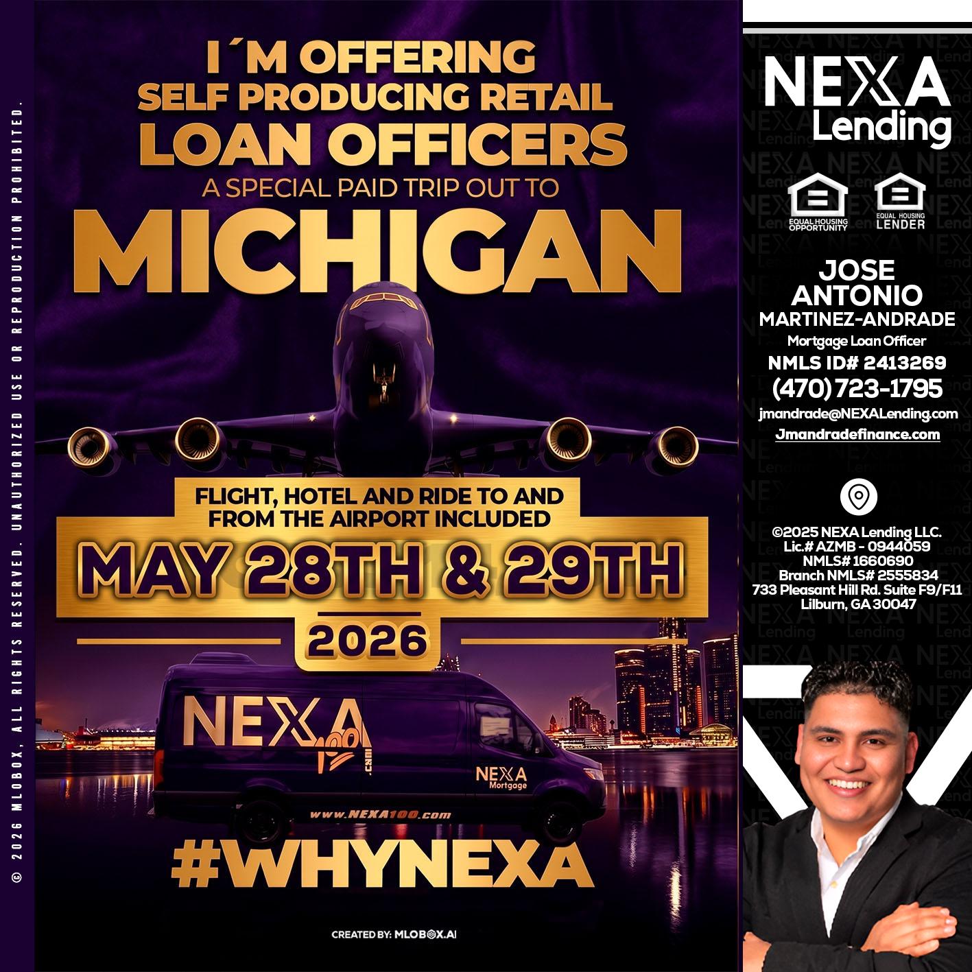 MICHIGAN - Jose Antonio Martinez-Andrade -Mortgage Loan Officer