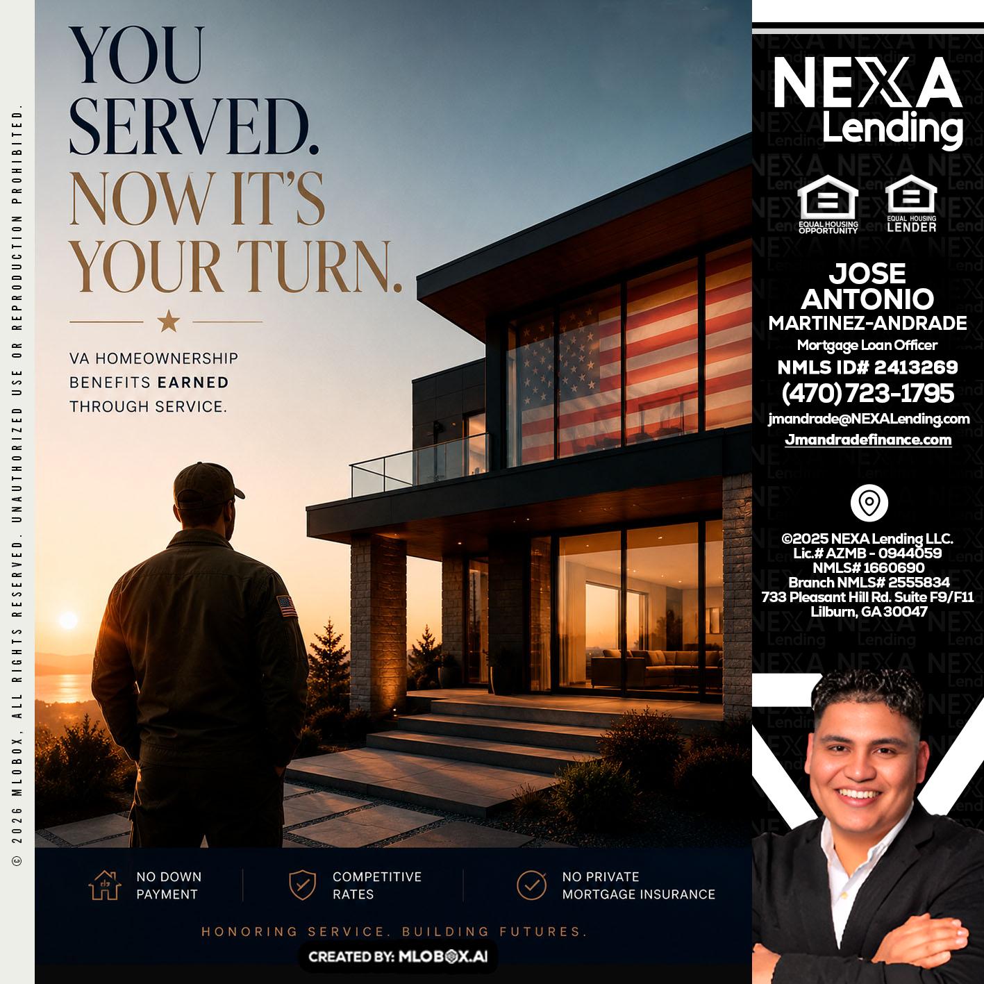 YOU SERVED - Jose Antonio Martinez-Andrade -Mortgage Loan Officer