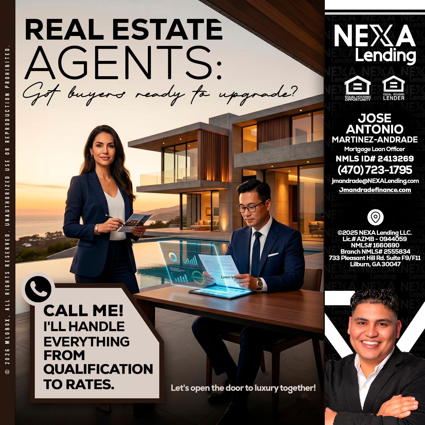 REAL ESTATE AGENTS - Jose Antonio Martinez-Andrade -Mortgage Loan Officer