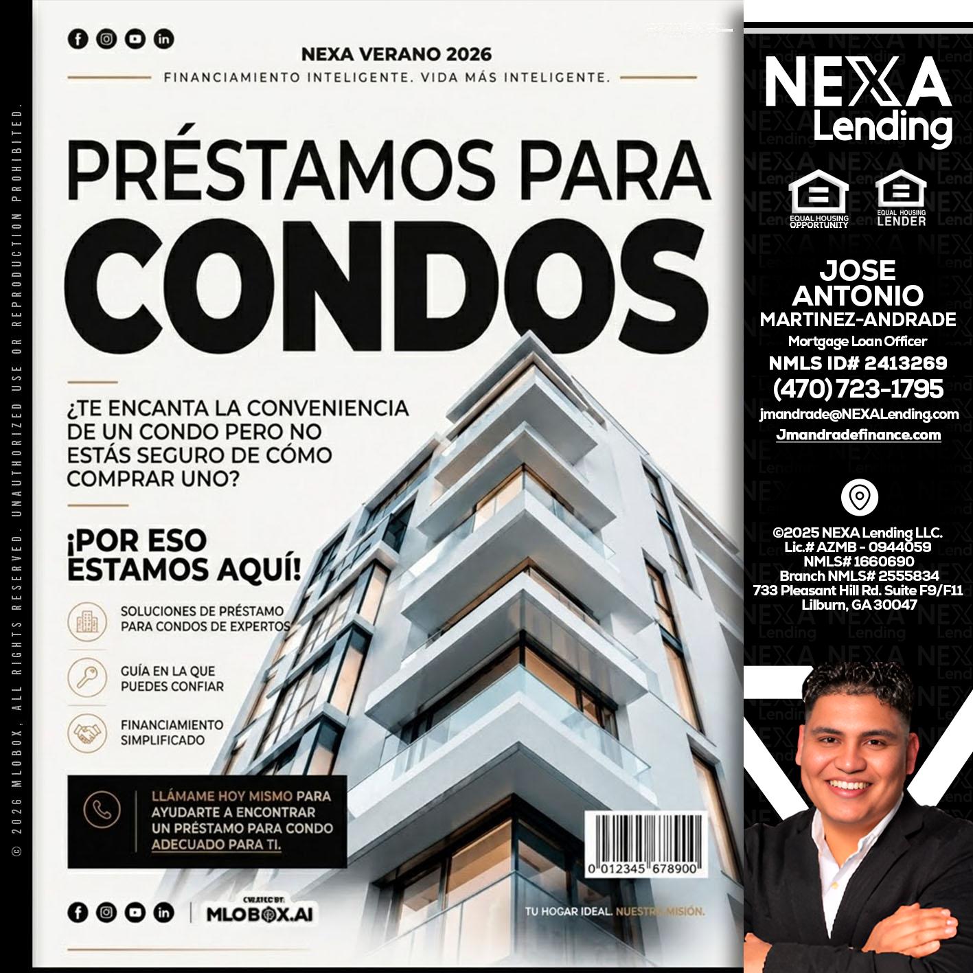 PRESTAMOS PARA CONDOS - Jose Antonio Martinez-Andrade -Mortgage Loan Officer