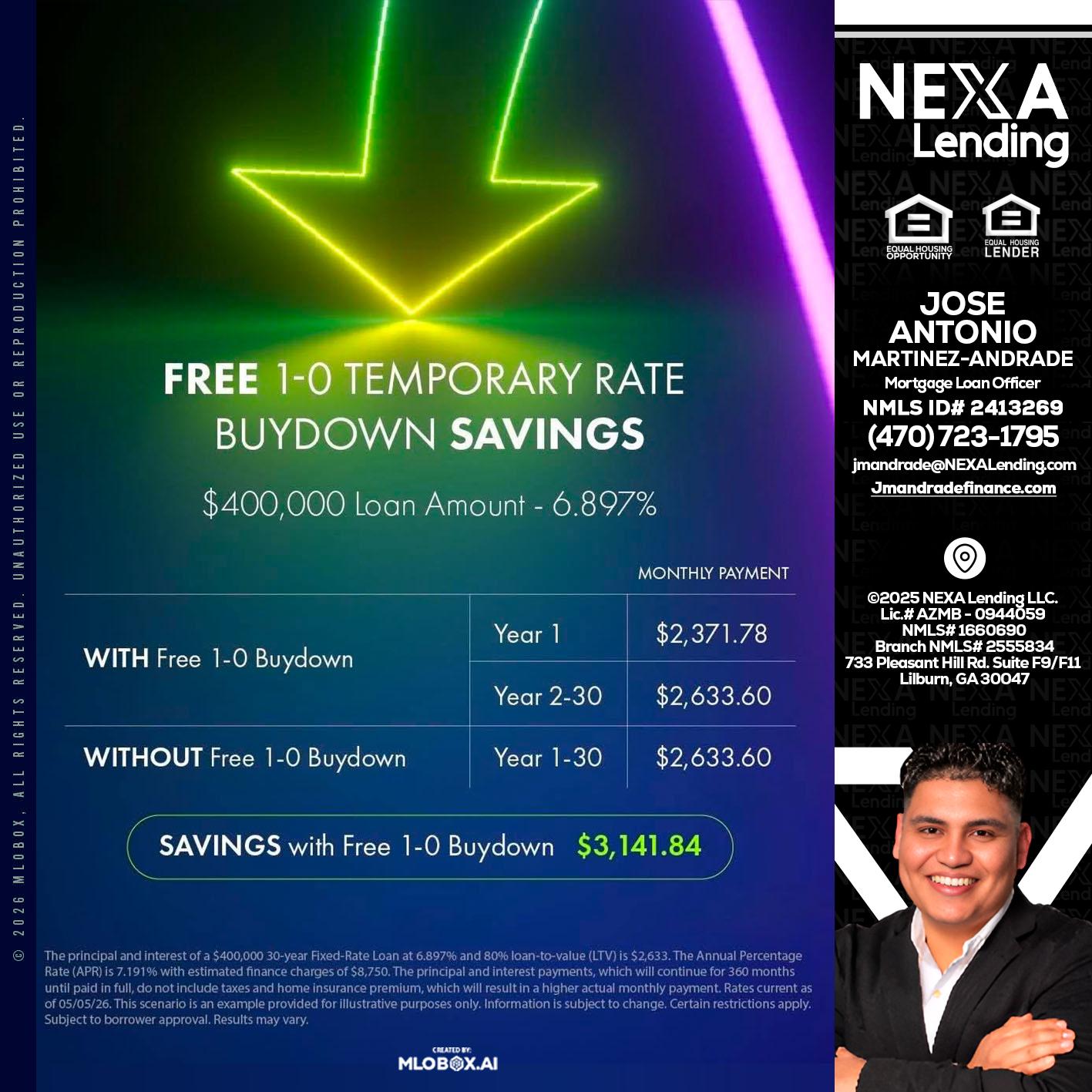 BUYDOWN - Jose Antonio Martinez-Andrade -Mortgage Loan Officer