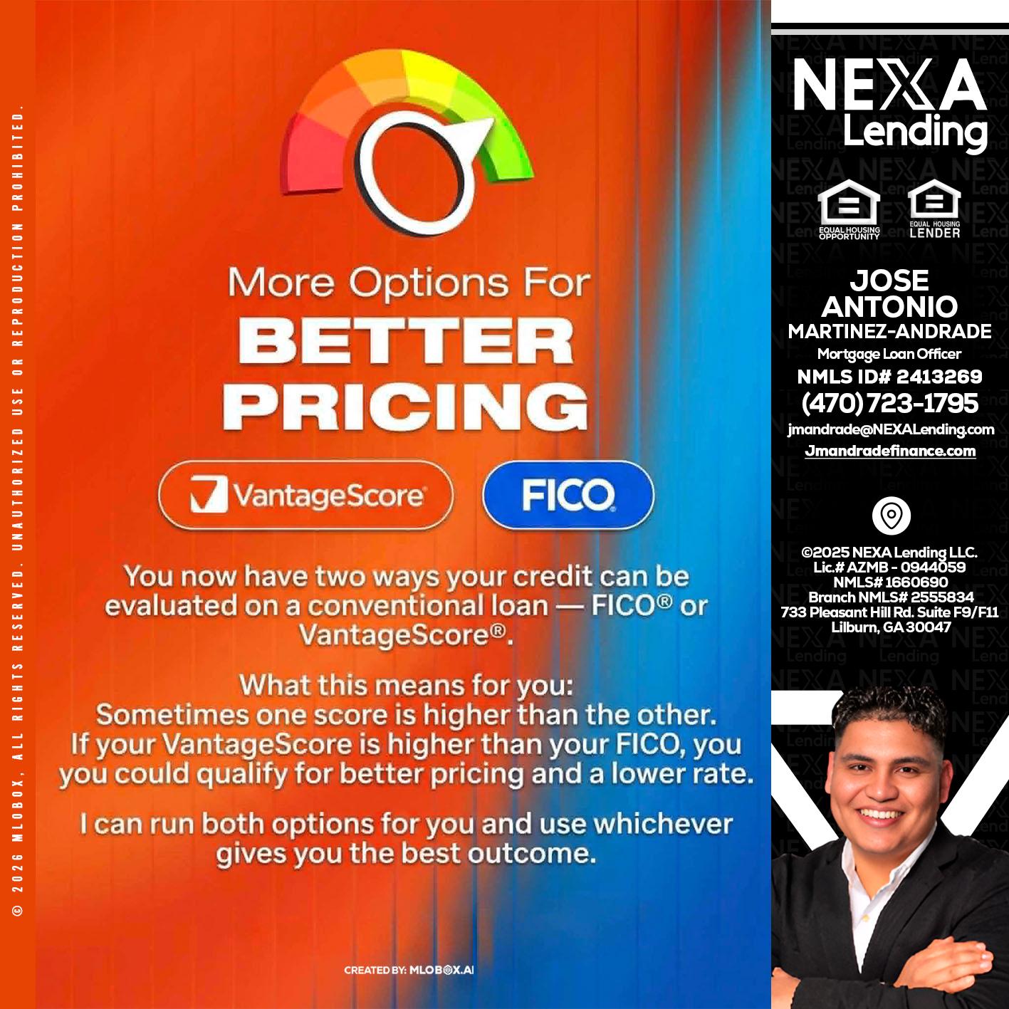 BETTER PRICING - Jose Antonio Martinez-Andrade -Mortgage Loan Officer
