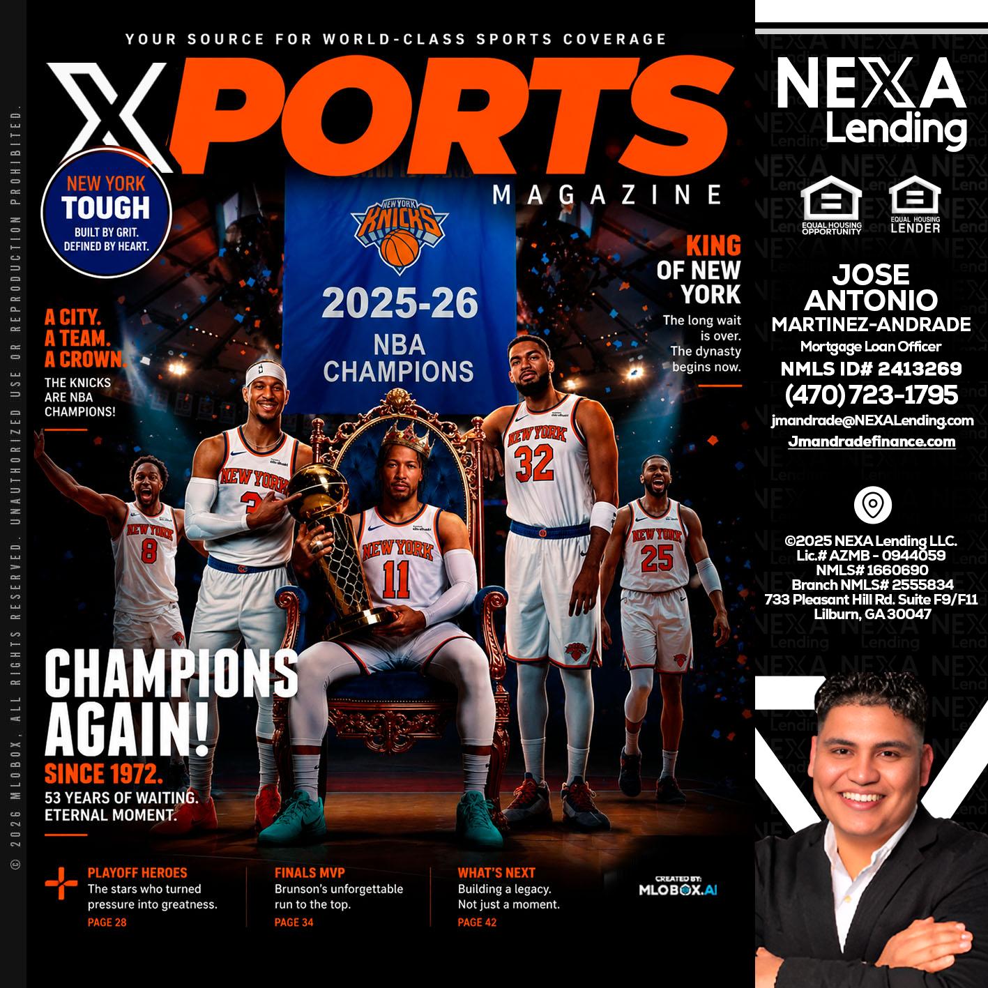 XPORTS MAGAZINE - Jose Antonio Martinez-Andrade -Mortgage Loan Officer