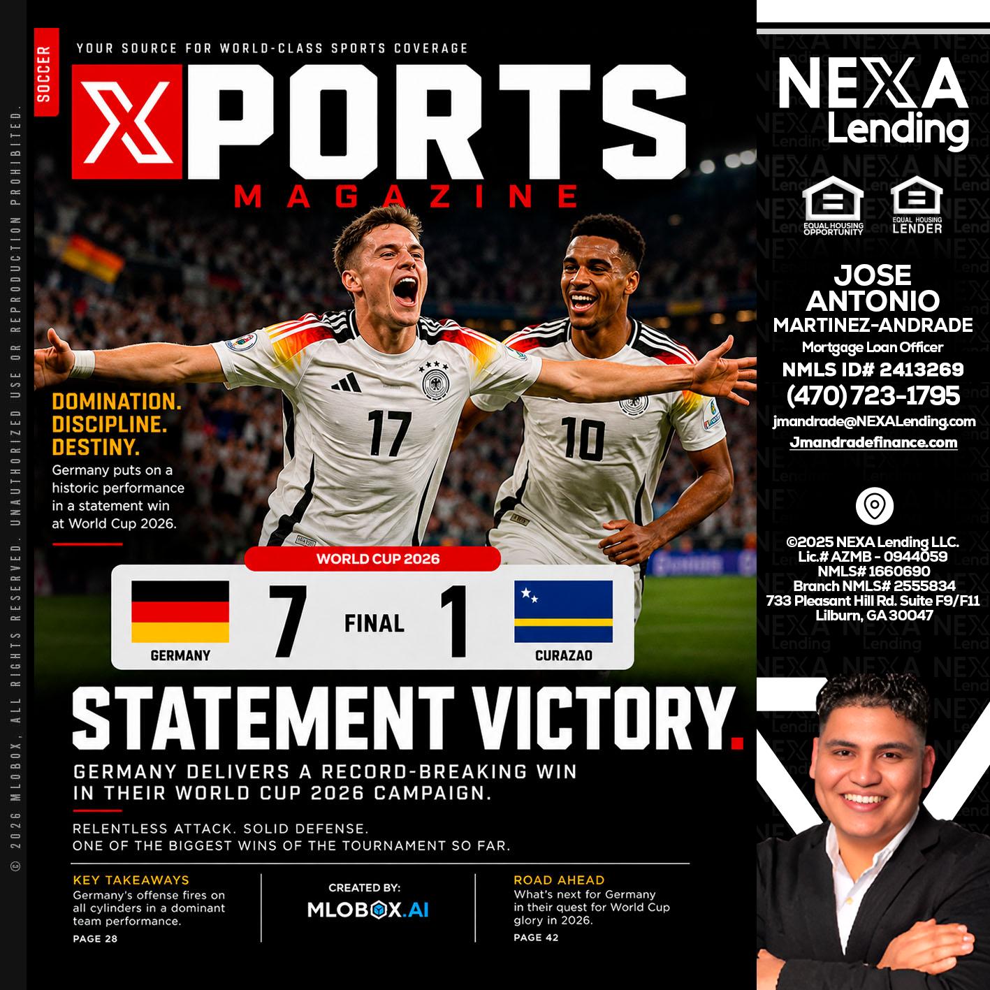 GERMANY VS CURASSAO (7-1) - Jose Antonio Martinez-Andrade -Mortgage Loan Officer