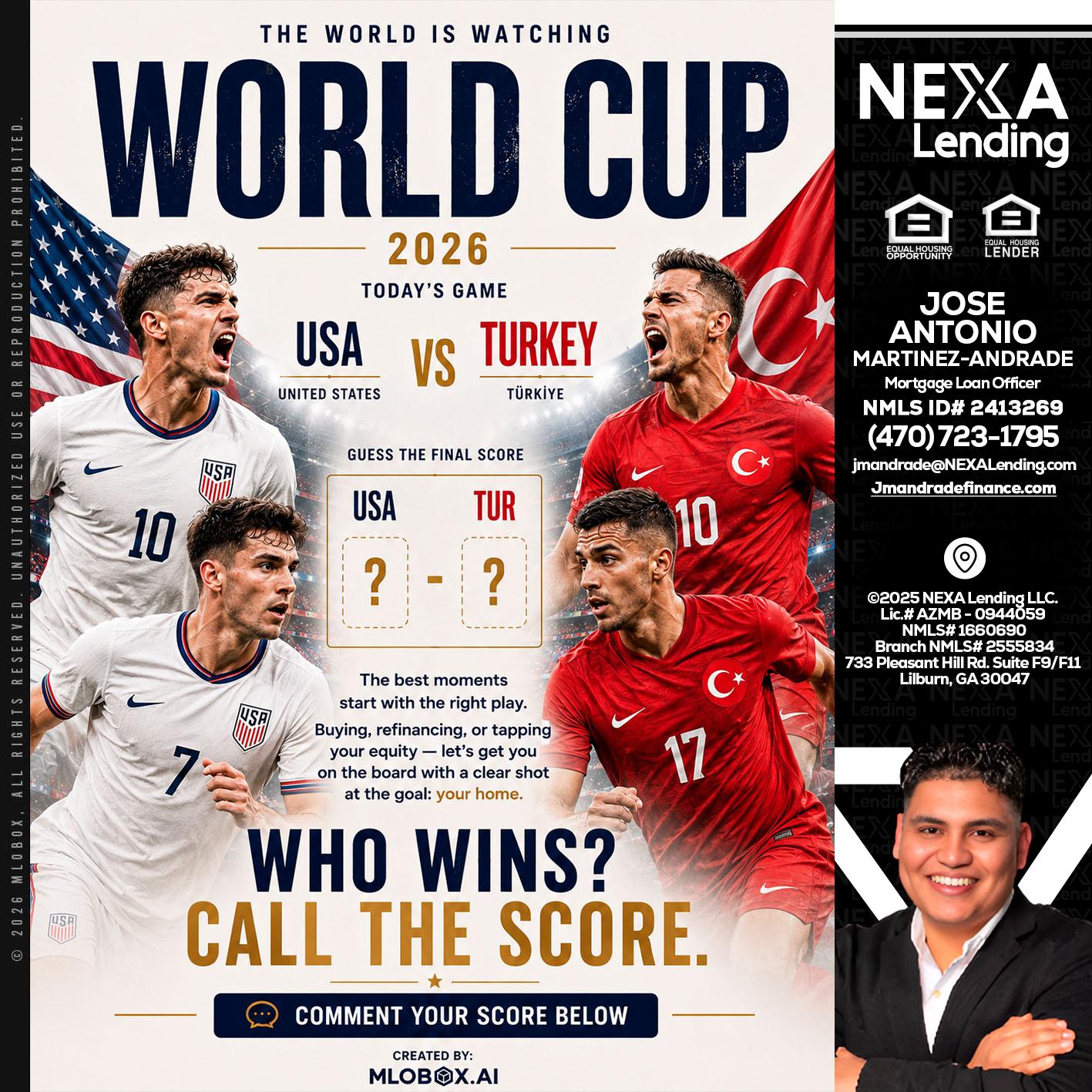 WHOS GONNA WIN? - Jose Antonio Martinez-Andrade -Mortgage Loan Officer