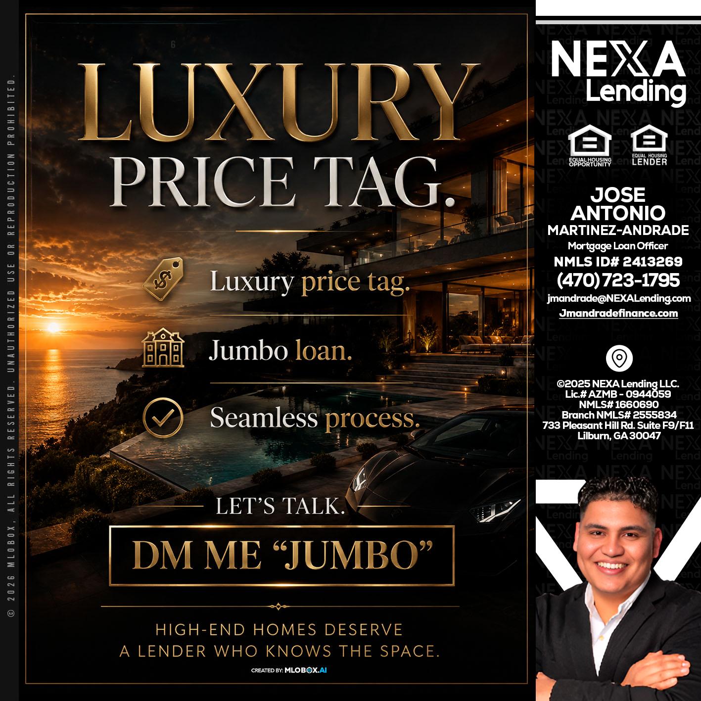LUXURY PRICE - Jose Antonio Martinez-Andrade -Mortgage Loan Officer