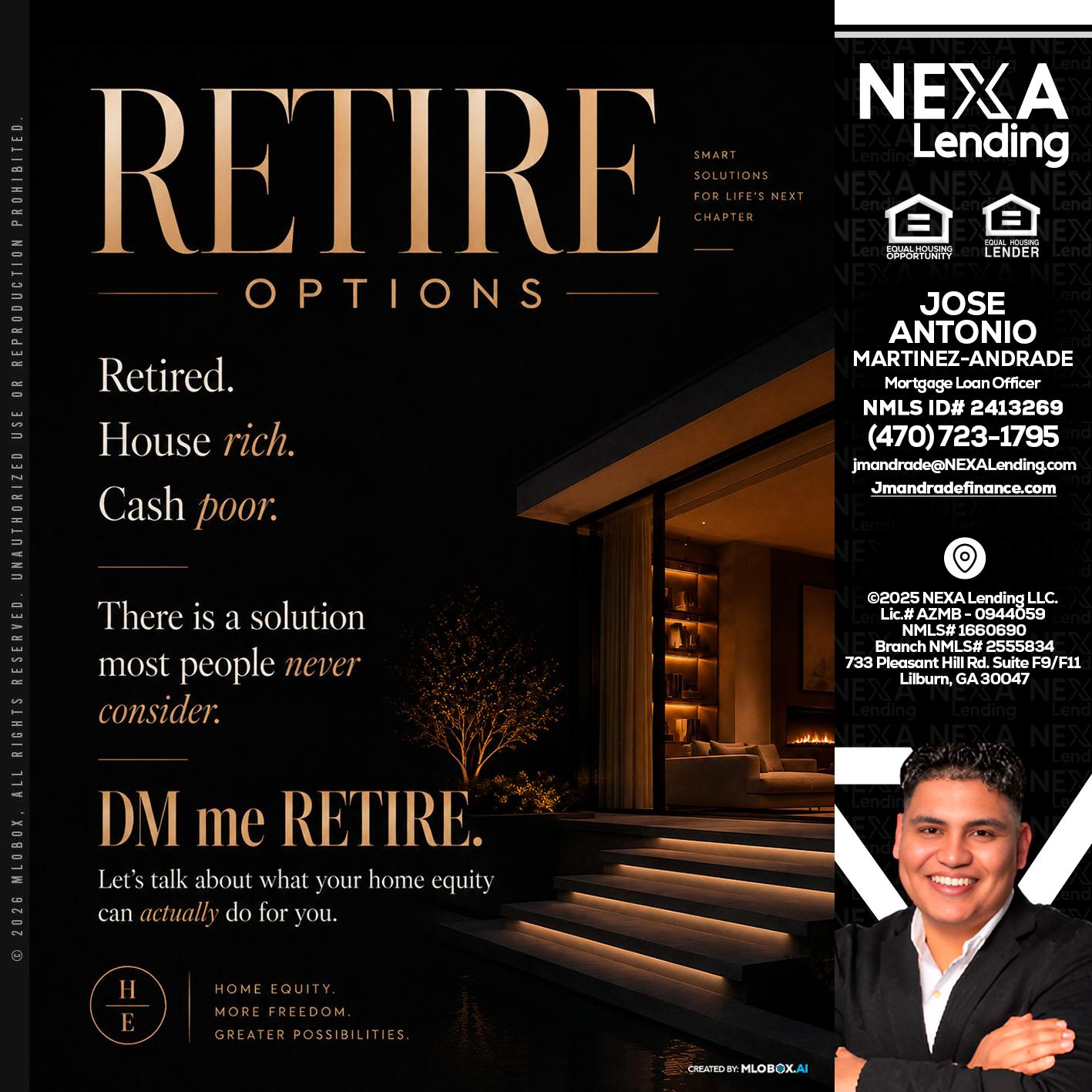 RETIRE LOANS - Jose Antonio Martinez-Andrade -Mortgage Loan Officer