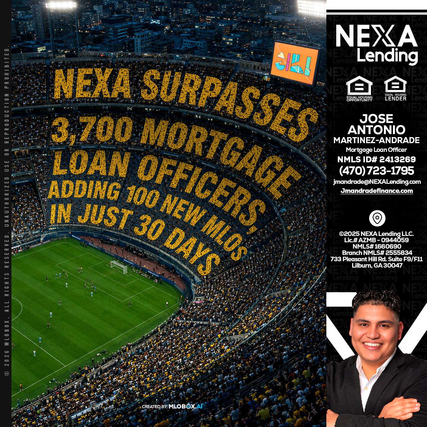 NEXA SURPASSES - Jose Antonio Martinez-Andrade -Mortgage Loan Officer