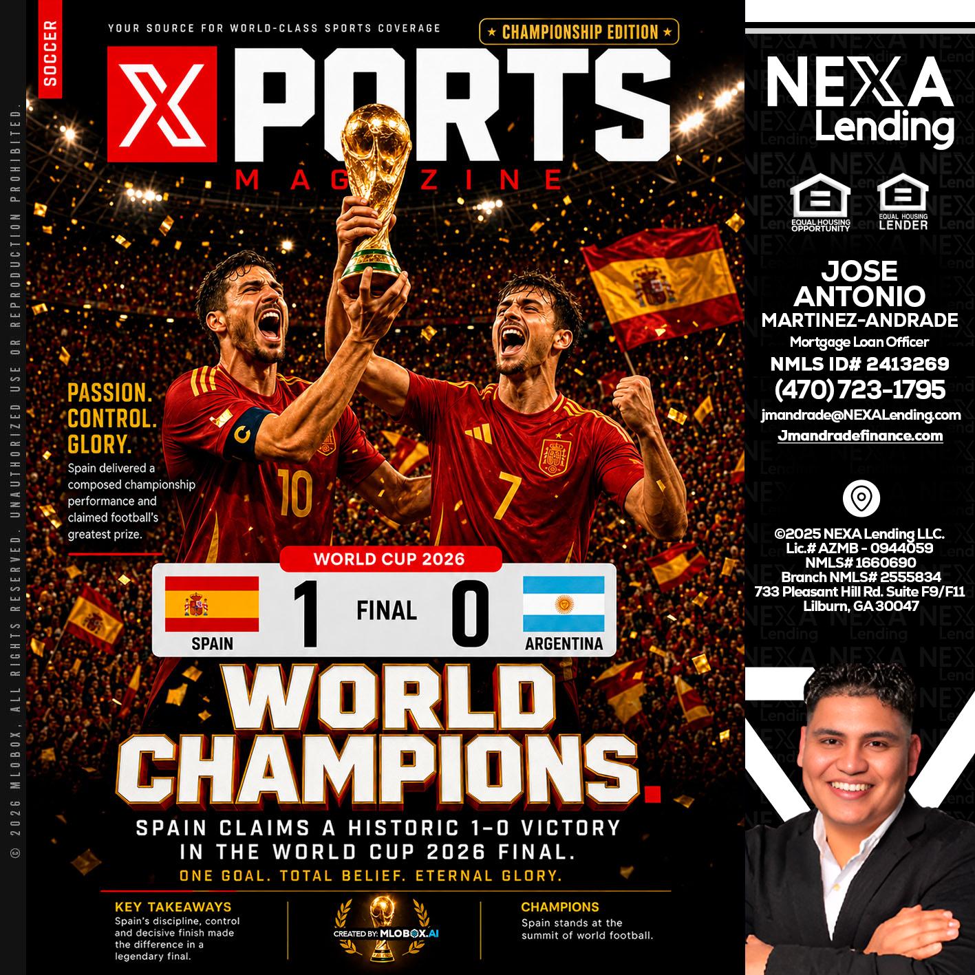 SPAIN CHAMPION - Jose Antonio Martinez-Andrade -Mortgage Loan Officer
