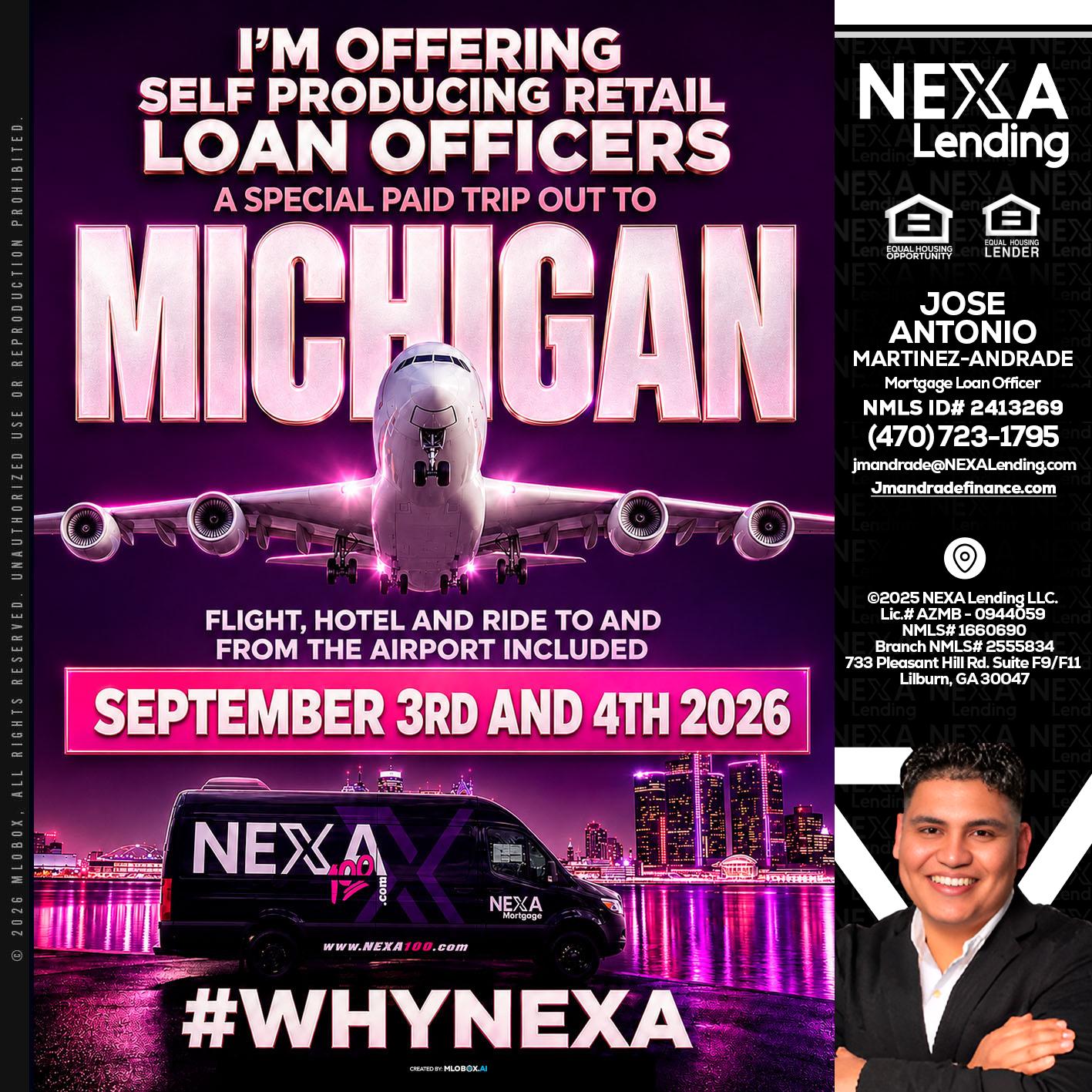 MICHIGAN TRIP - Jose Antonio Martinez-Andrade -Mortgage Loan Officer