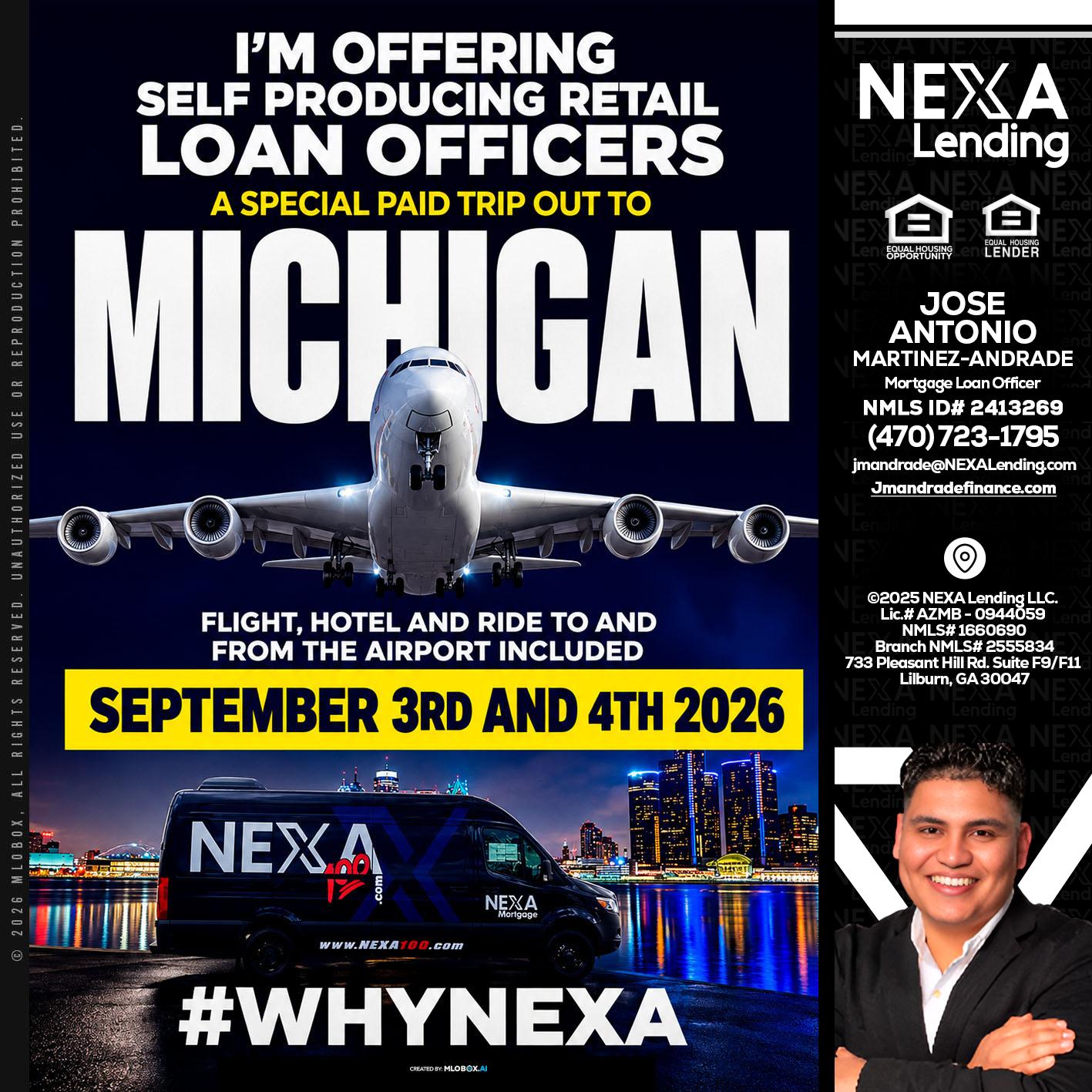 MICHIGAN - Jose Antonio Martinez-Andrade -Mortgage Loan Officer