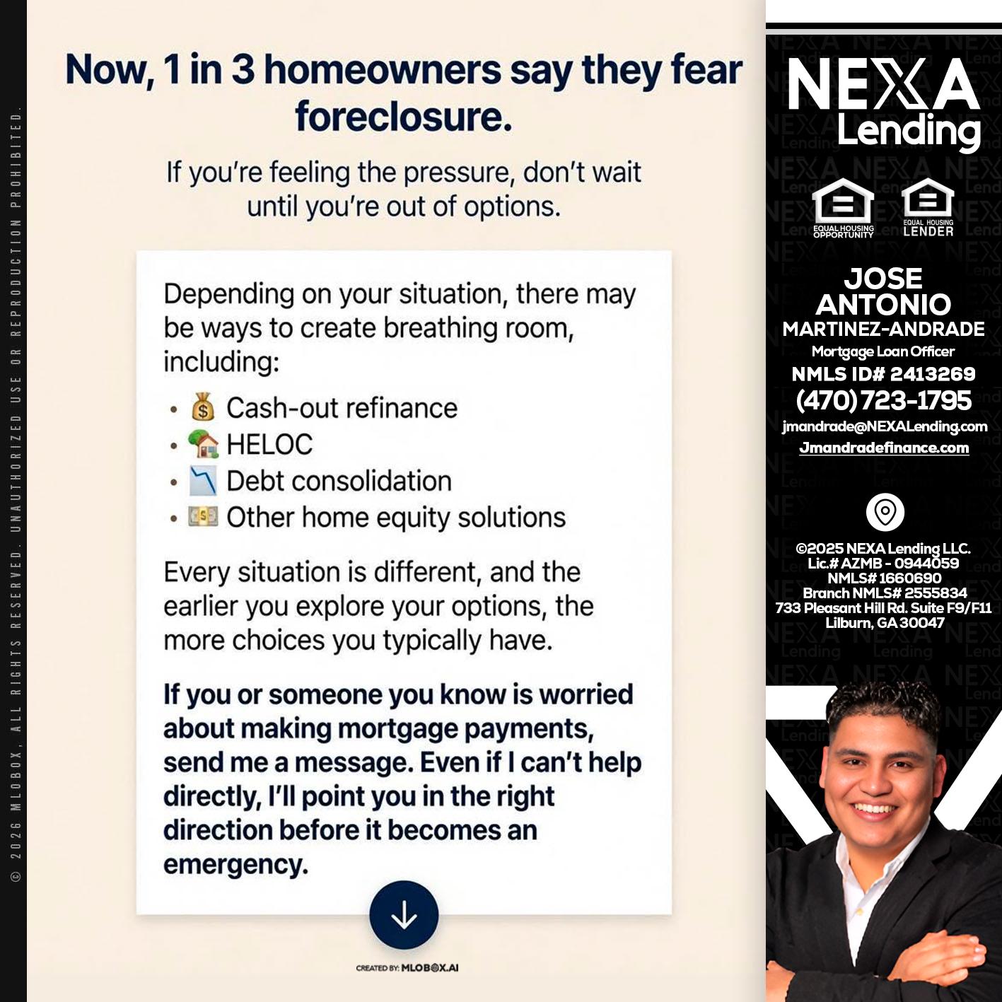 NOW, 1 IN 3 - Jose Antonio Martinez-Andrade -Mortgage Loan Officer