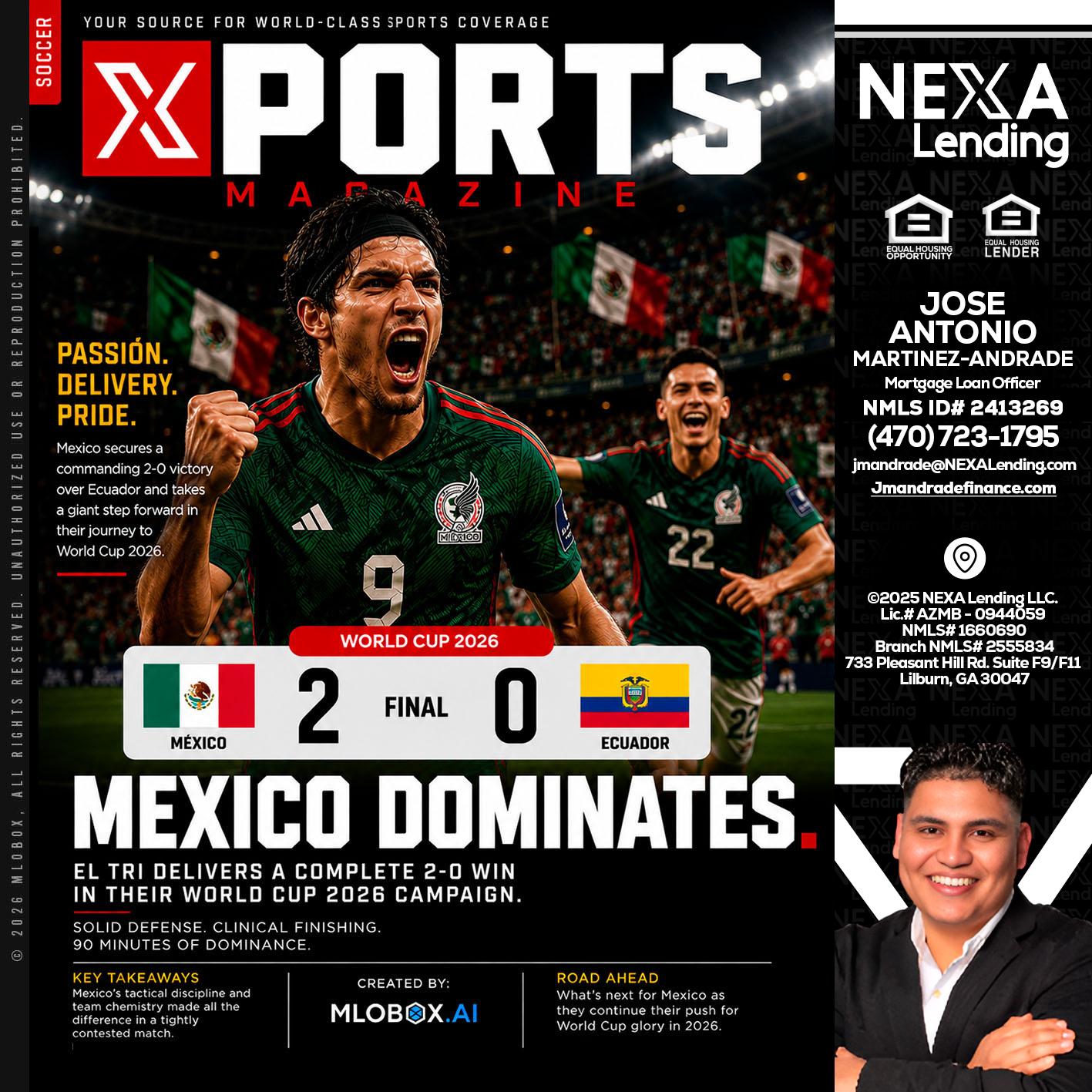 XPORTS MEX 2-0 ECUADOR - Jose Antonio Martinez-Andrade -Mortgage Loan Officer