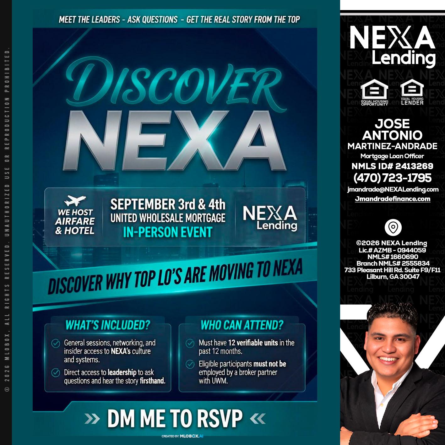 DISCOVER NEXA - Jose Antonio Martinez-Andrade -Mortgage Loan Officer