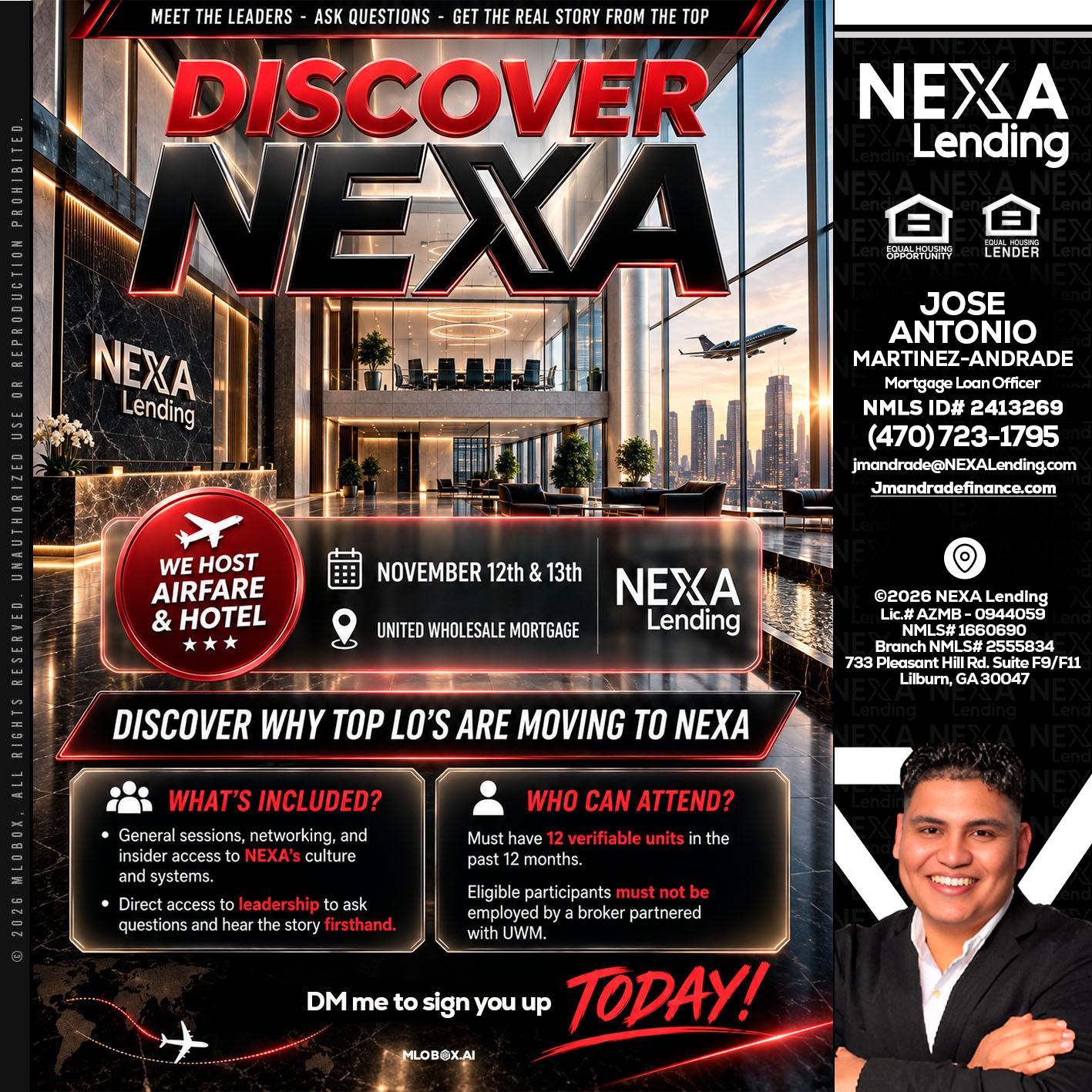 DISCOVER NEXA - Jose Antonio Martinez-Andrade -Mortgage Loan Officer