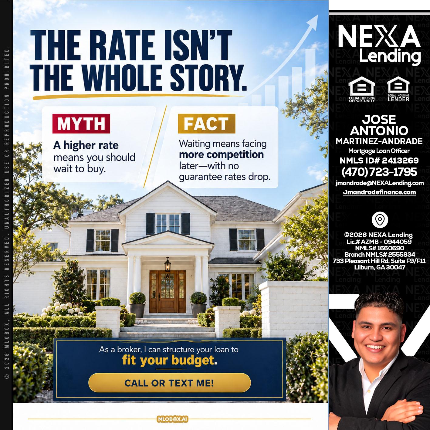 THE RATE ISNT - Jose Antonio Martinez-Andrade -Mortgage Loan Officer
