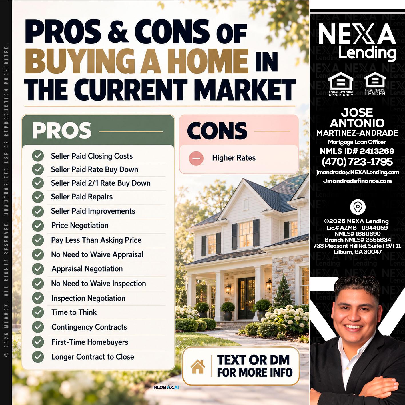 pros and cons - Jose Antonio Martinez-Andrade -Mortgage Loan Officer