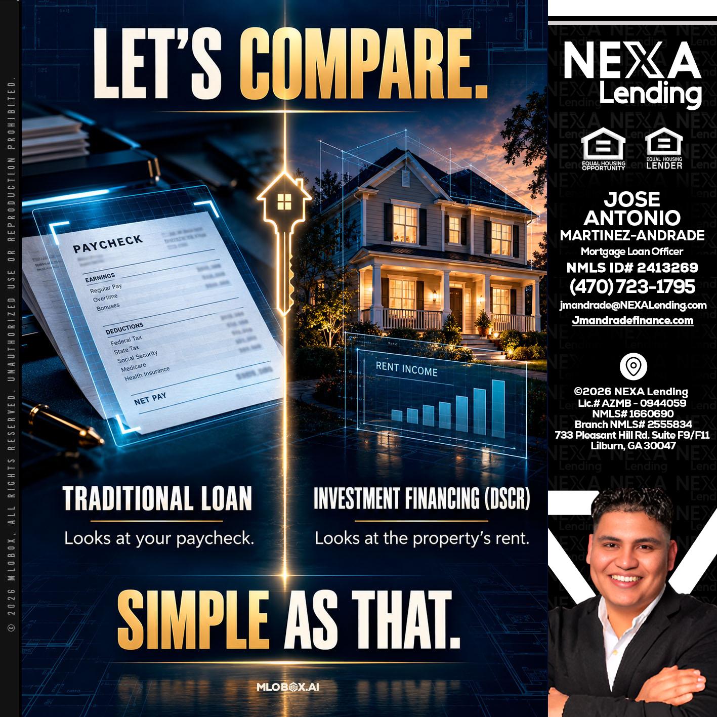 lets compare - Jose Antonio Martinez-Andrade -Mortgage Loan Officer